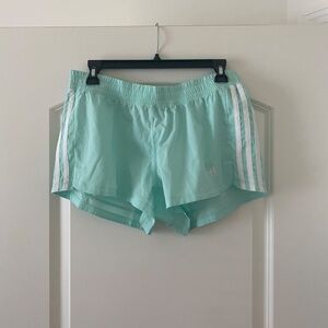 Adidas-Mint Green Athletic Shorts